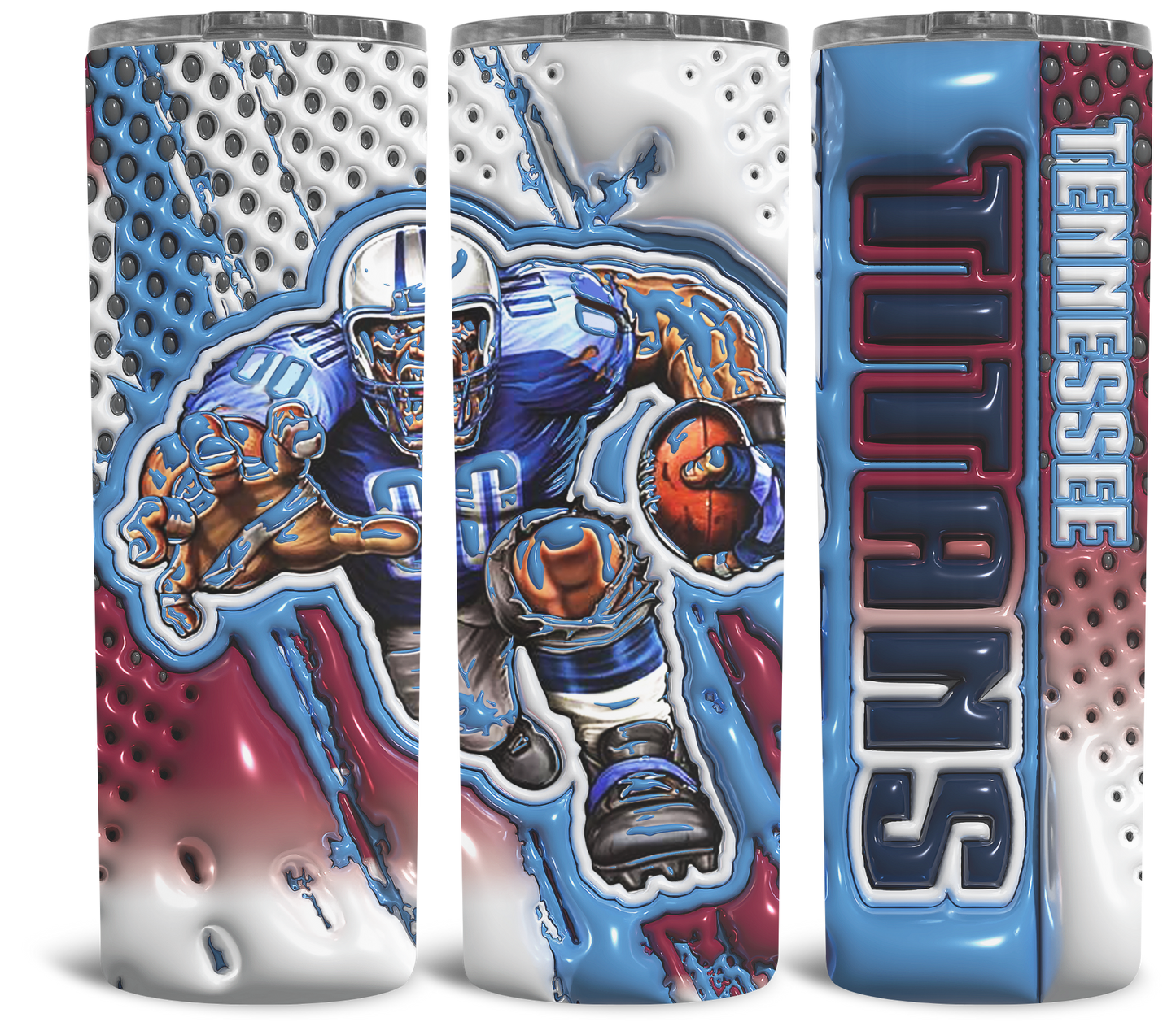 3D NFL Style Tumbler