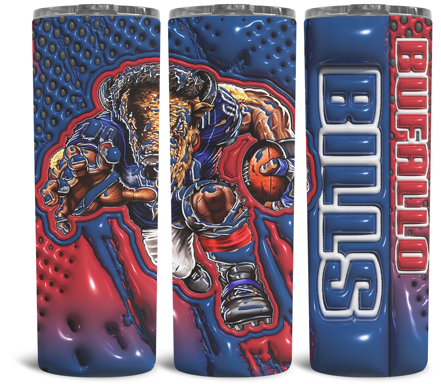 3D NFL Style Tumbler