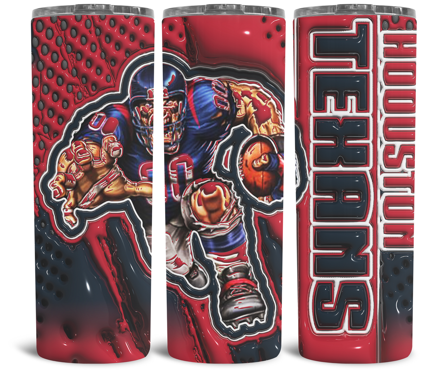 3D NFL Style Tumbler