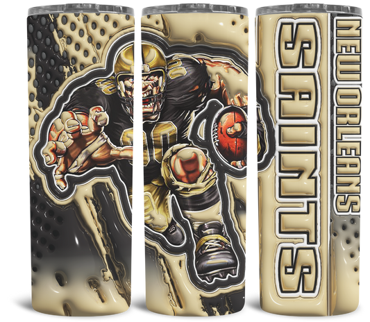 3D NFL Style Tumbler